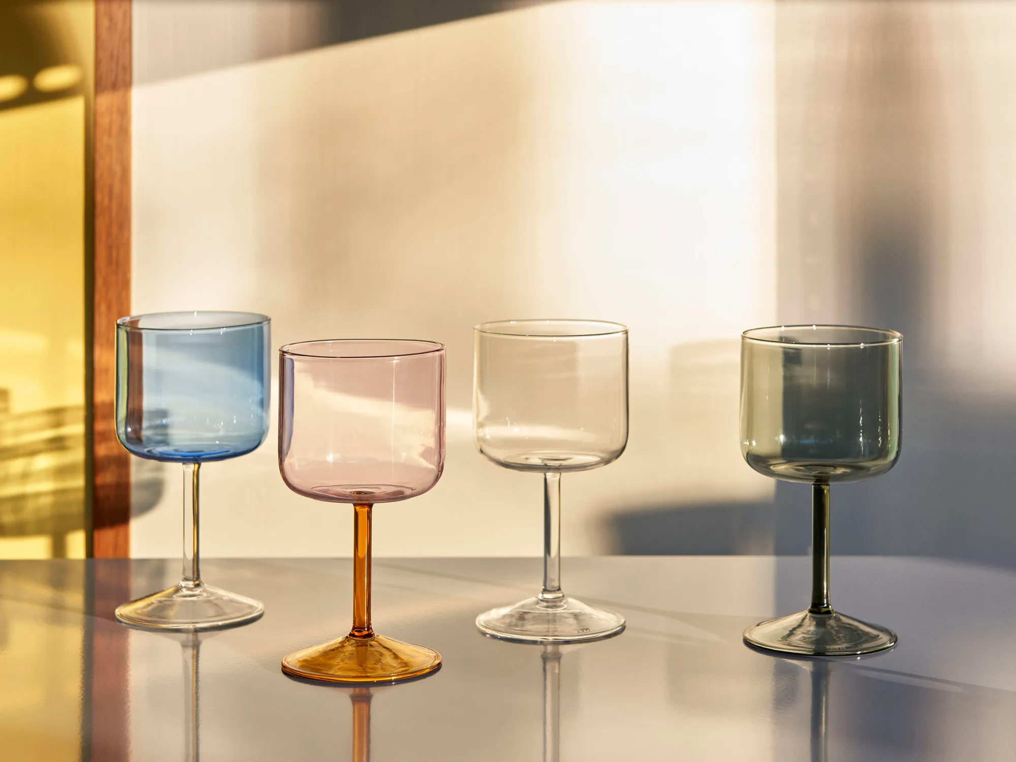 Verres à vin Tint Rose/Jaune